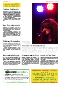 Musiknyheter, Örebro Tidning 2013